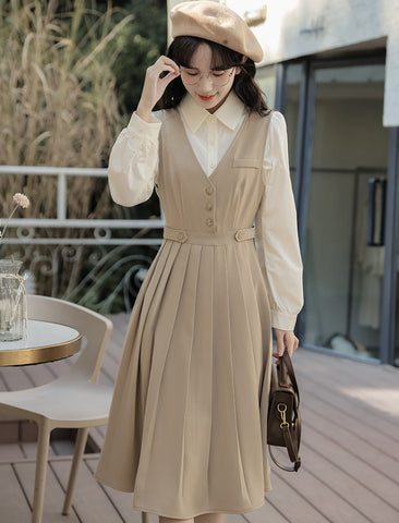 Journalist Midi Pinafore Set