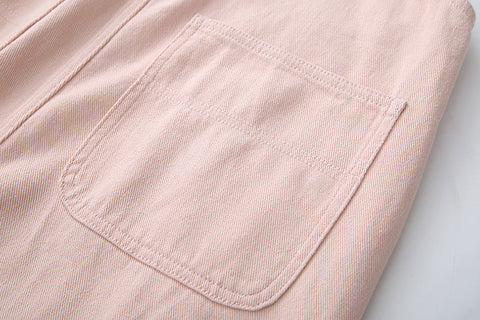 Denim-Overall mit Daisy Chain-Stickerei
