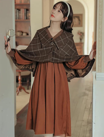 Plaid Capelet