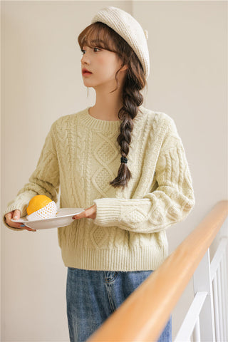 Basic Cable Knit Sweater