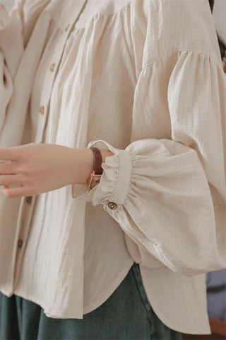 Marshmallow Puff Sleeve Blouse