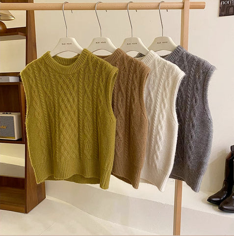 Fall Cable Knit Vest