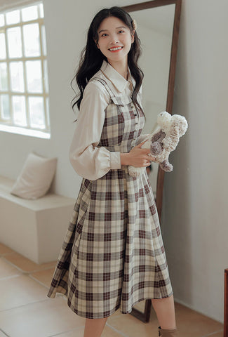 Plaid Cami Swing Dress