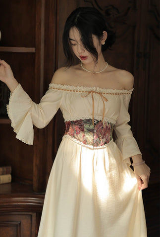Rustic Rose Jacquard-Unterbrustkorsett