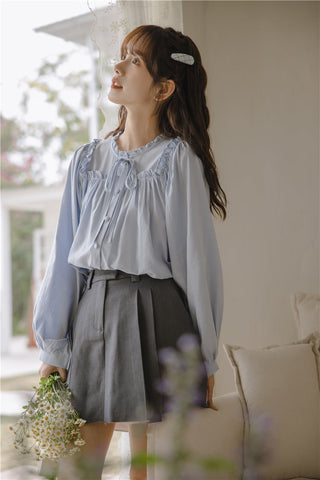 Essential Ruffle Trim Blouse