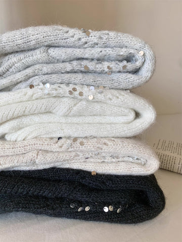 Sequin Diamond Sweater