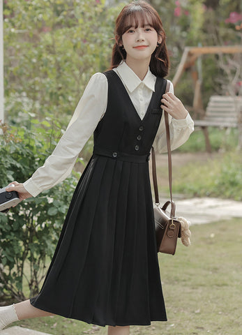 Journalist Midi Pinafore Set