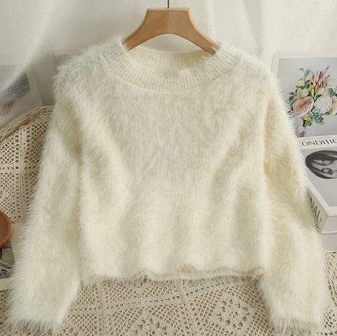 Fuzzy Cropped Sweater