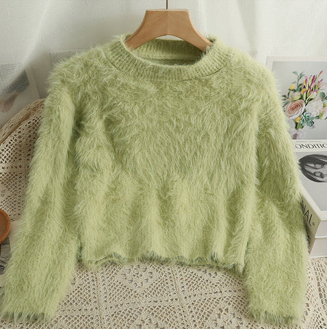 Fuzzy Cropped Sweater