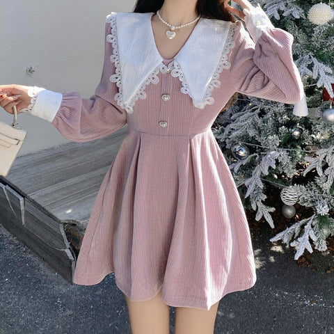 Sweet Love Peter Pan Knit Dress