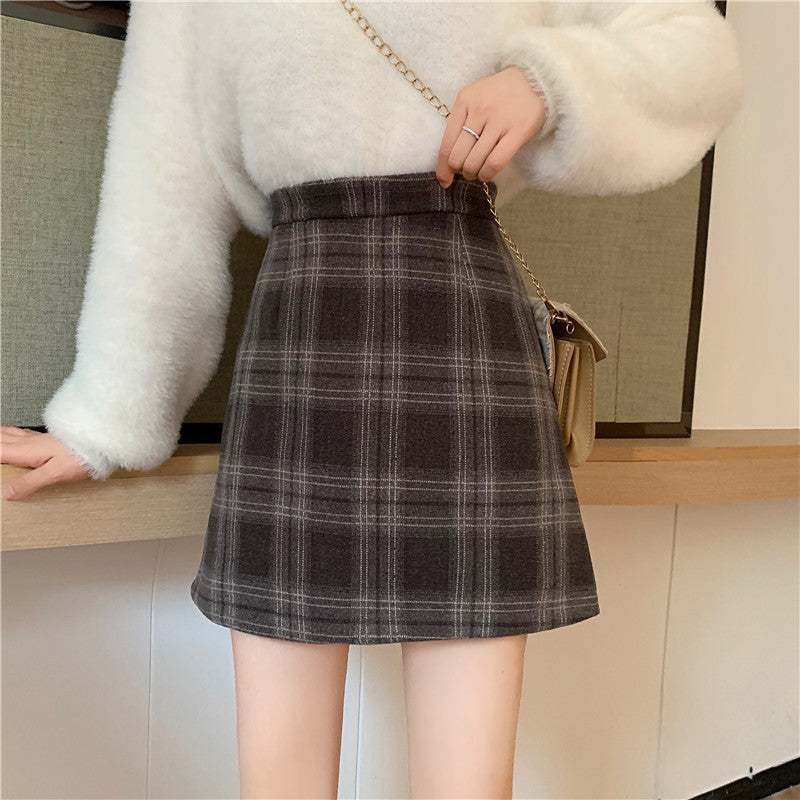 Ashy Plaid Mini Skirt