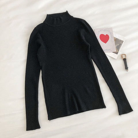 Basic-Pullover mit Stehkragen