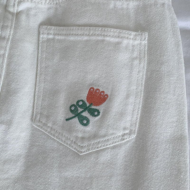 Tulip Pocket Embroidered Jeans