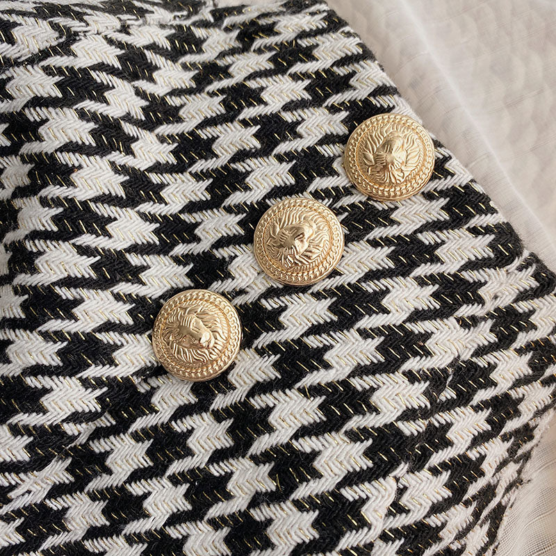 Houndstooth Tweed Shorts