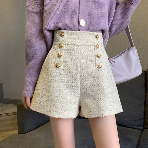 Pantalones cortos de tweed con lentejuelas a medida