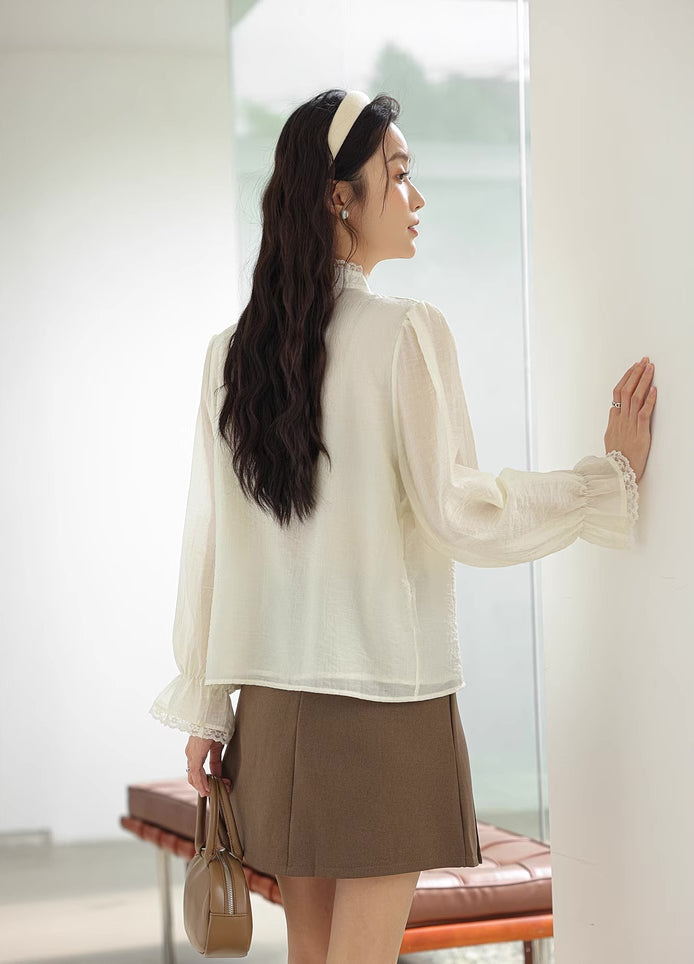 Cascade Front Blouse