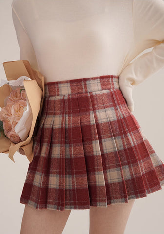 Gerösteter karierter Plissierter Tennisrock