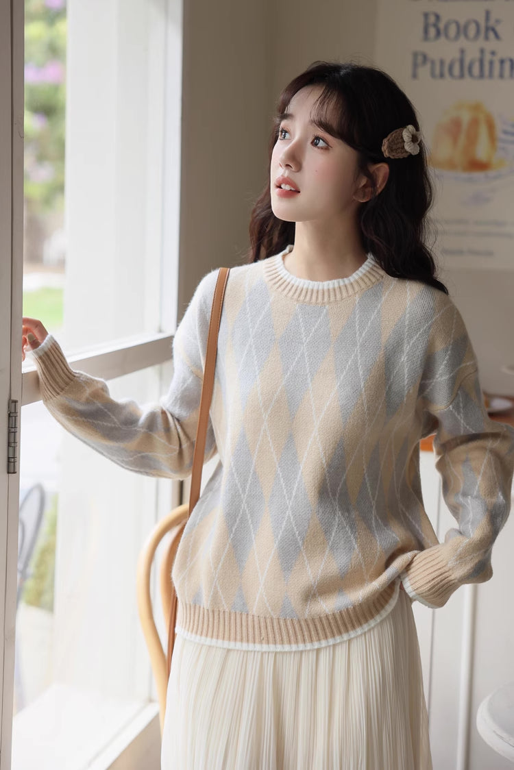 Pullover mit Argyle-Karomuster