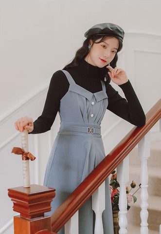Corduroy Pearl Cami Midi Dress