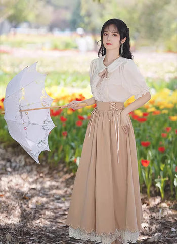 Evergarden Short Sleeve Blouse & Skirt Set