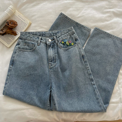 Peek-A-Boo Embroidered Jeans