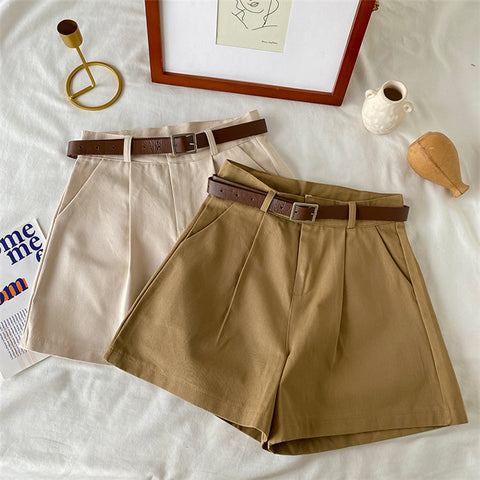 Everyday Neutrals Belted Shorts