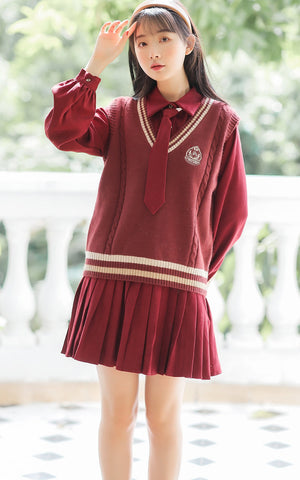 Prep School Vest & Dress Set