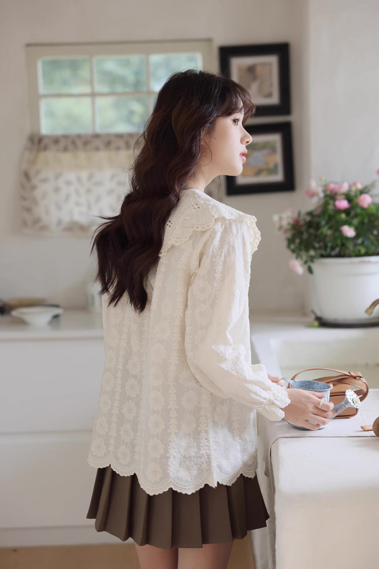 Floral Broderie Blouse