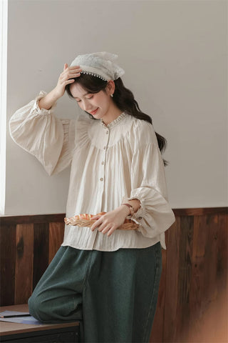 Marshmallow Puff Sleeve Blouse
