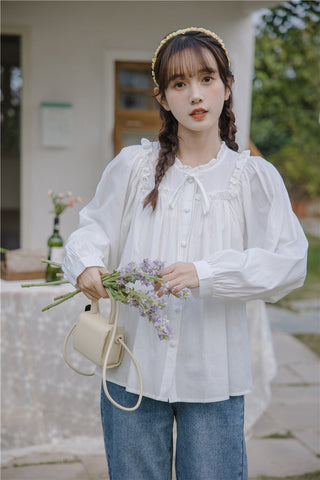 Essential Ruffle Trim Blouse