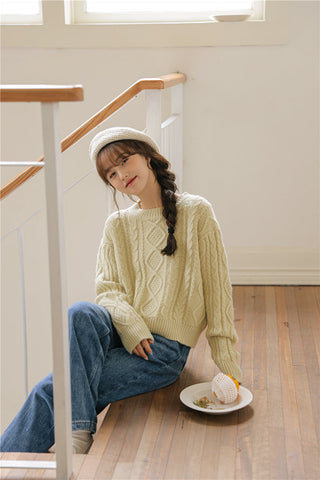 Basic Cable Knit Sweater