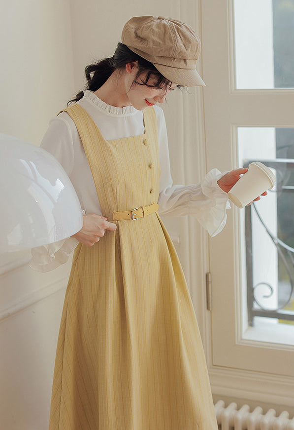 Vestido estilo pichi de rayas pastel