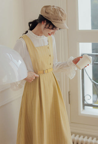 Vestido estilo pichi de rayas pastel