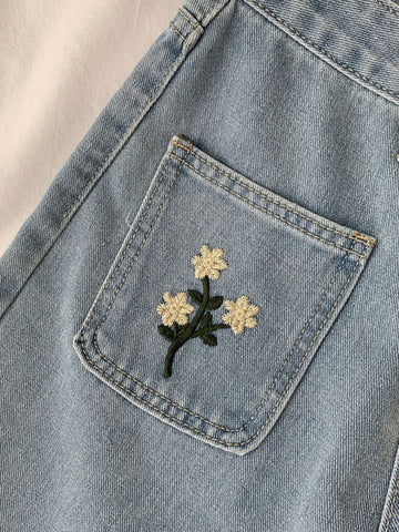 Posy Pockets Embroidered Shorts