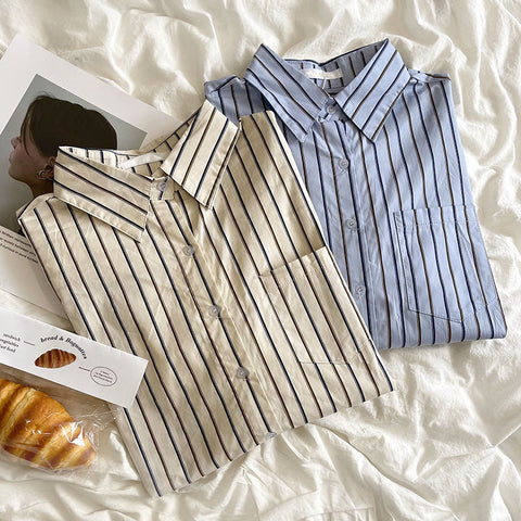 Everyday Stripe Button Up Shirt