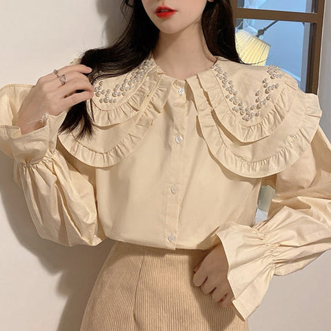 Pearl Peter Pan Button Up Shirt