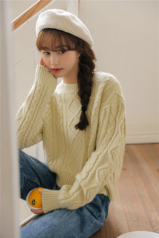 Basic Cable Knit Sweater