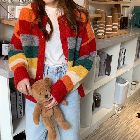 Autumn Rainbow Sweater/Cardigan