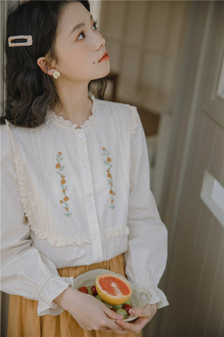 Golden Rose Embroidered Blouse