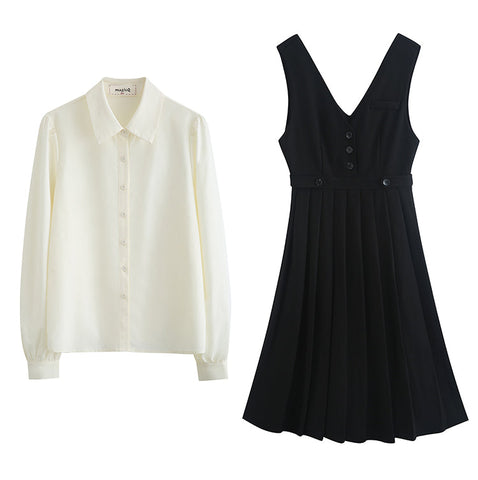 Journalist Midi Pinafore Set