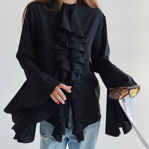 White Chiffon Blouse Elegant Spring Top