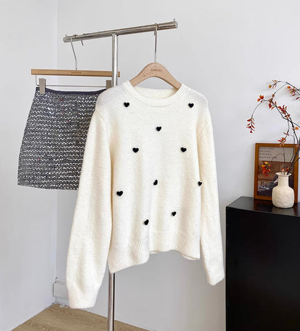 Polka Hearts Sweater