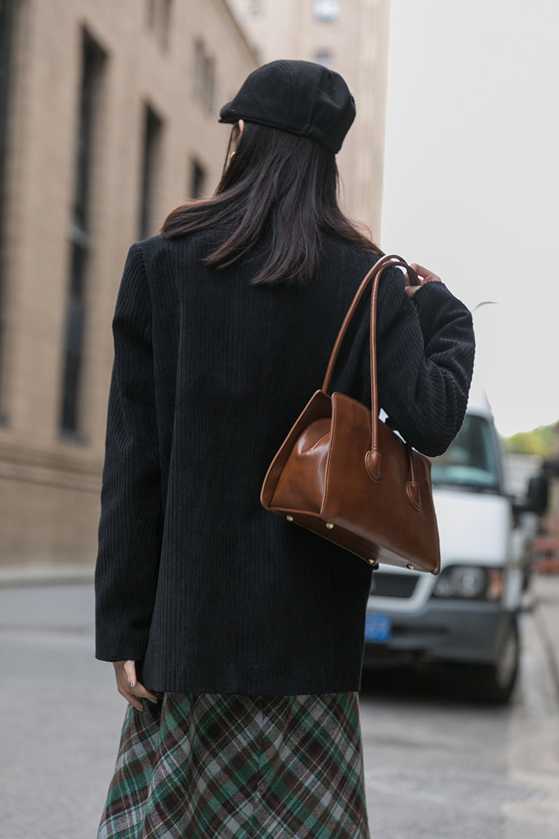 Corduroy Double Breasted Blazer Jacket