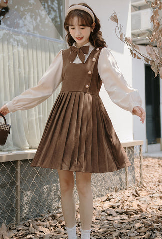 Varsity Pleated Twofer Dress