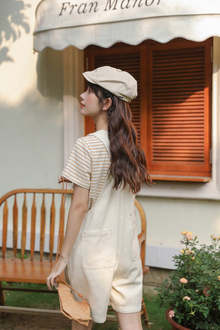 Honey Bear Short Overalls