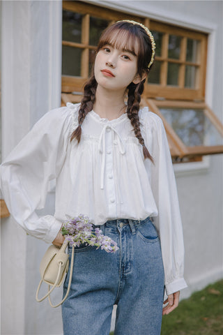 Essential Ruffle Trim Blouse