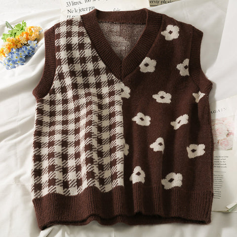 Gingham Daisy Vest