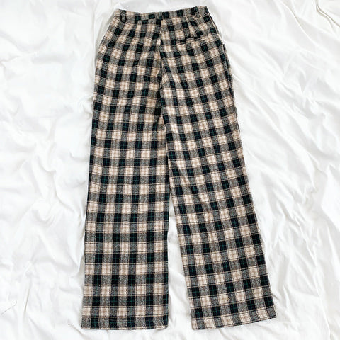 Fall Checkered Plaid Pants