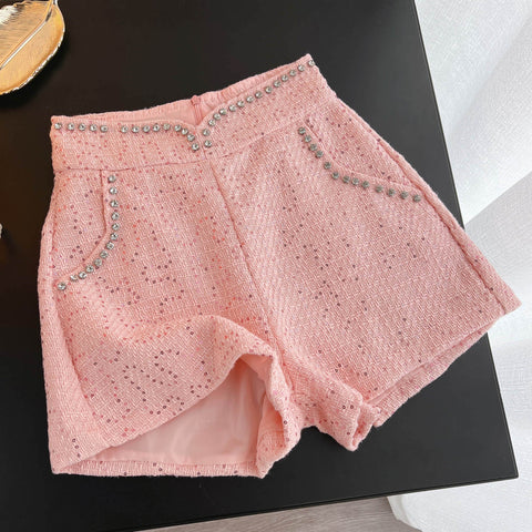 Diamante Tweed Shorts