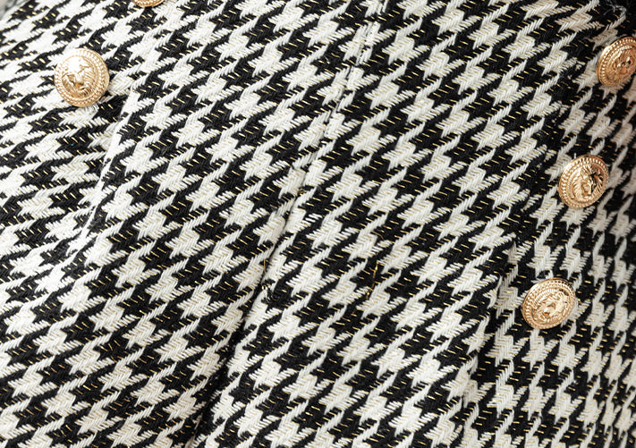 Houndstooth Tweed Shorts